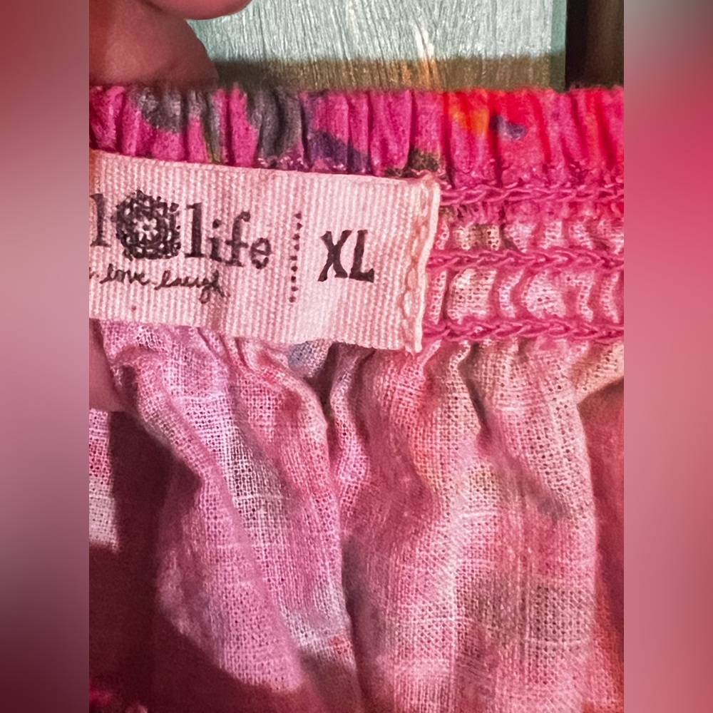 NATURAL LIFE Pink Floral Peasant Blouse - Picture 4 of 6